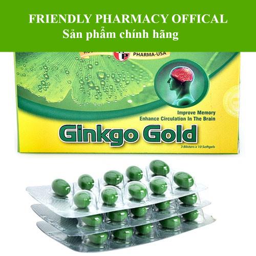 Ginkgo Gold - Hỗ trợ tuần hoàn và tăng lưu lượng máu, tăng cường trí nhớ (30v)
