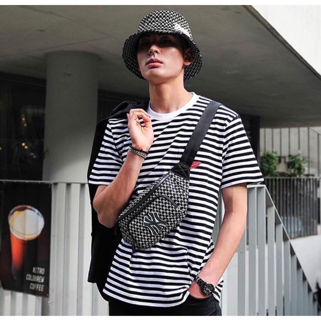 Túi đeo chéo WAIST BAG NY MLB monogram đơn giản tinh tế sang trọng