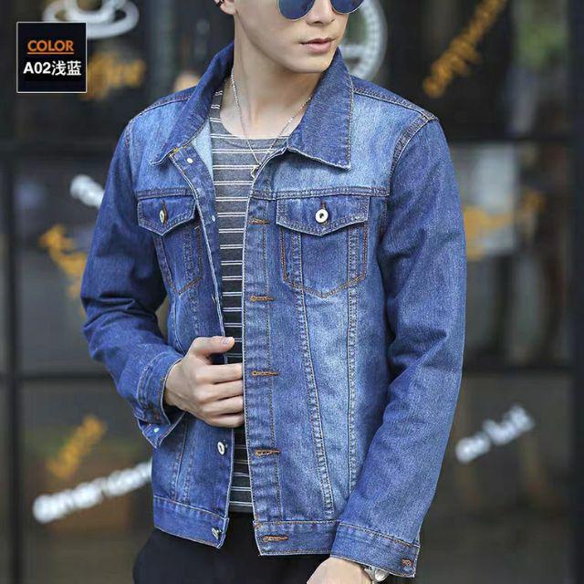 Áo Khoác Jean Chất Lượng Cao Phong Cách Vintage Cho Nam Size Lớn Lên Đến 5Xl