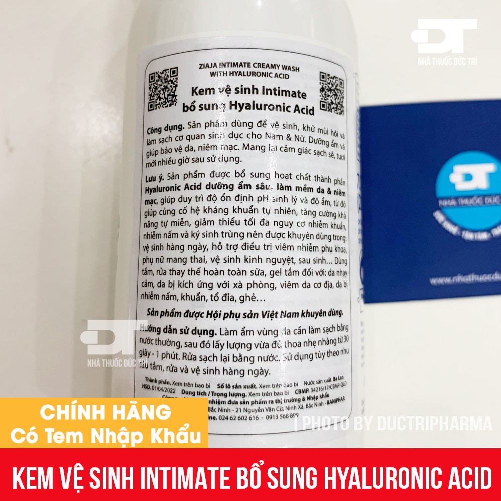 [CHÍNH HÃNG CÓ TEM] Dung dịch vệ sinh Intimate creamy wash