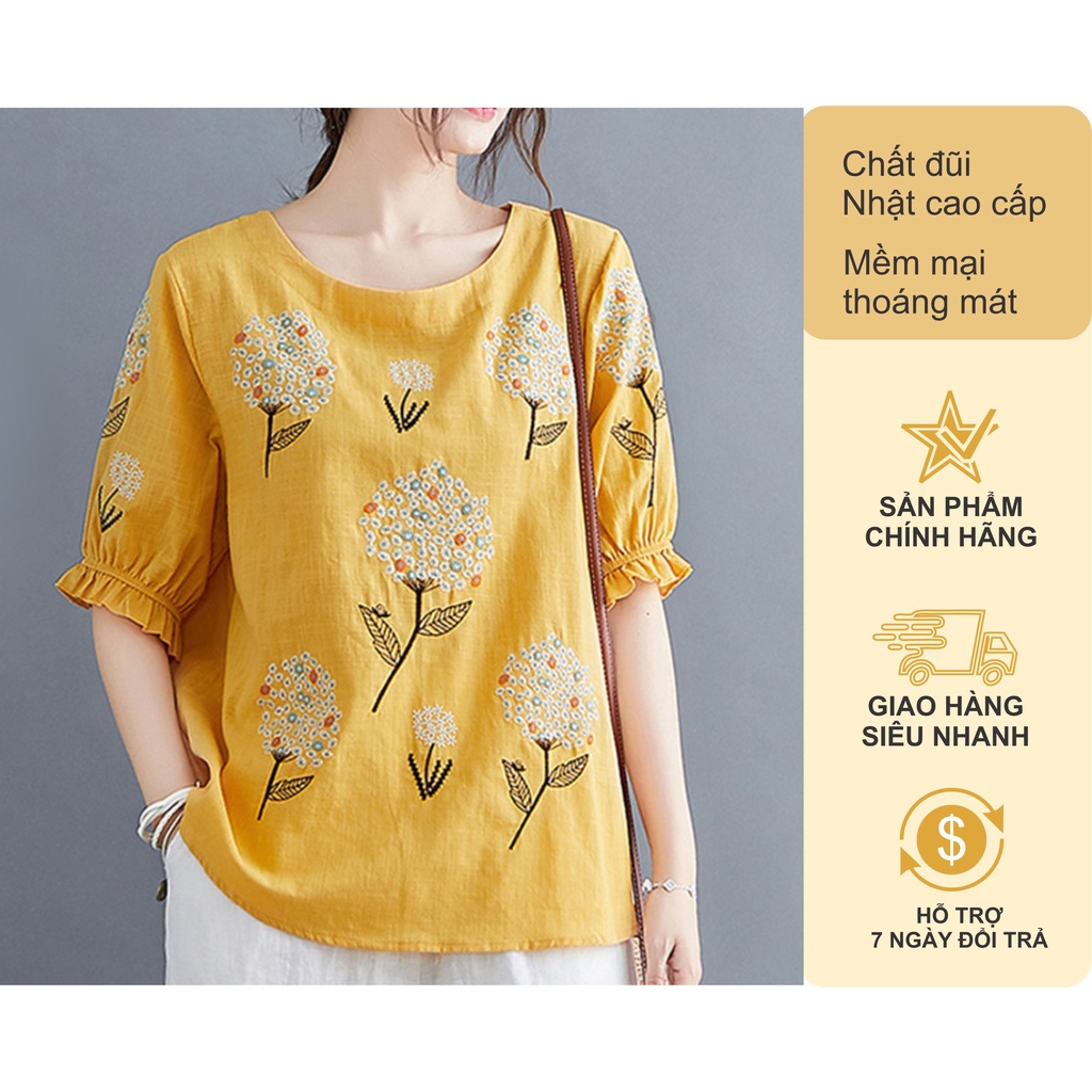Áo kiểu nữ in hình phong cách Retro,bốn màu siêu đẹp,siêu sang - Mã A17