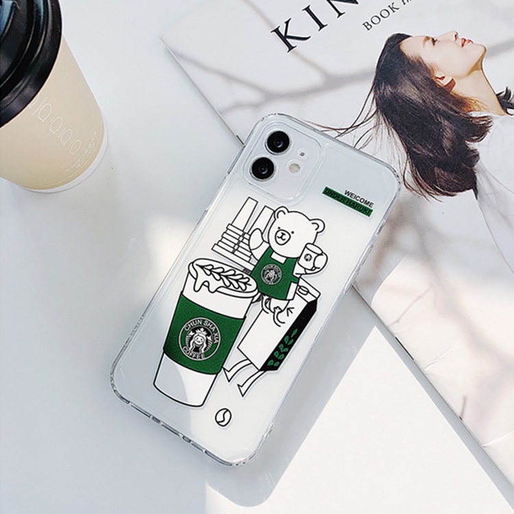 Ốp điện thoại hình gấu nhỏ Starbucks cho iPhone 6/6plus/6s/6splus/7/7plus/8/8plus/X/Xs/Xr/Xsmax/11/12/13 pro/promax | BigBuy360 - bigbuy360.vn