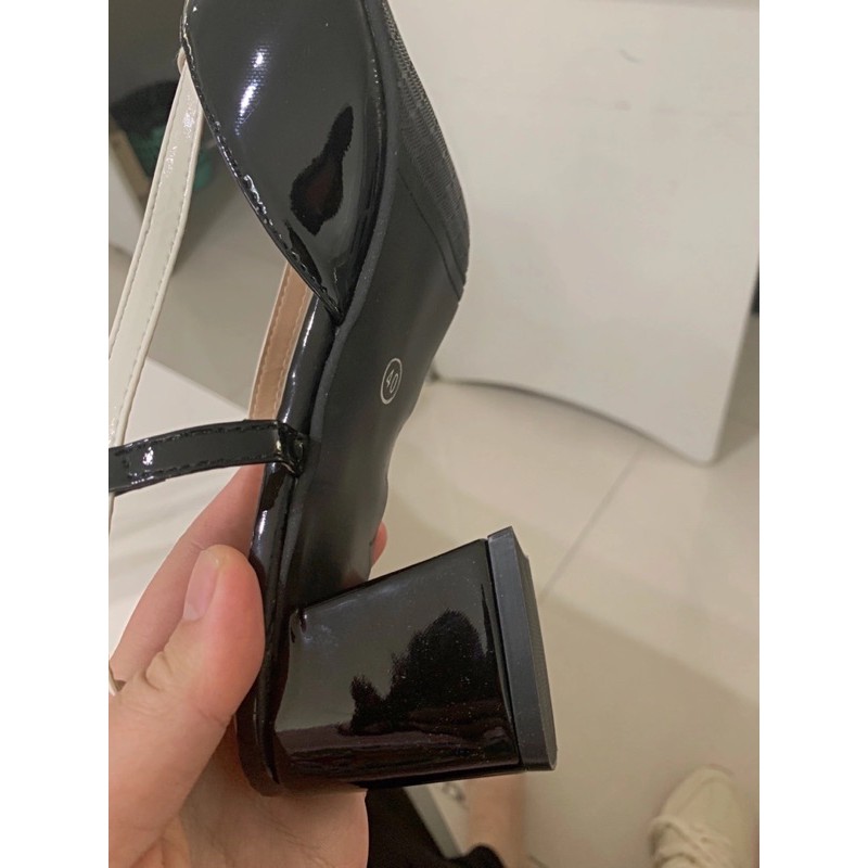 Giày hở gót nơ xinh m.iu m.iu cao gót tiểu thư vintage