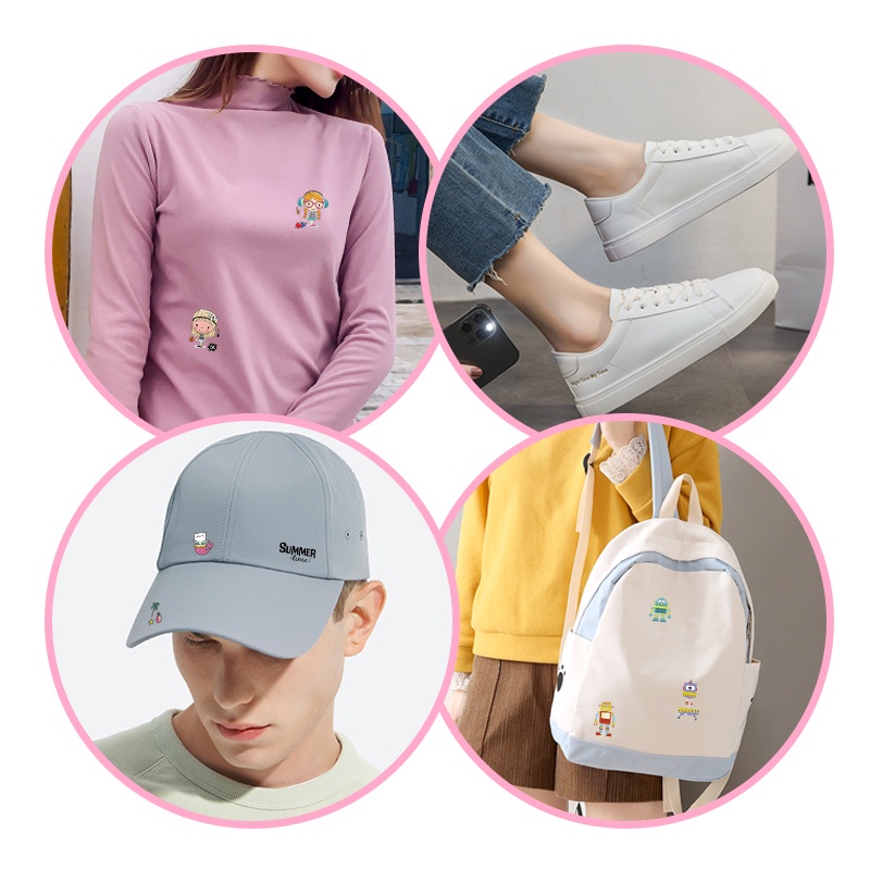 Miếng Dán Ủi Trang Trí Xe Hơi Họa Tiết Hoạt Hình Dễ Thương DIY