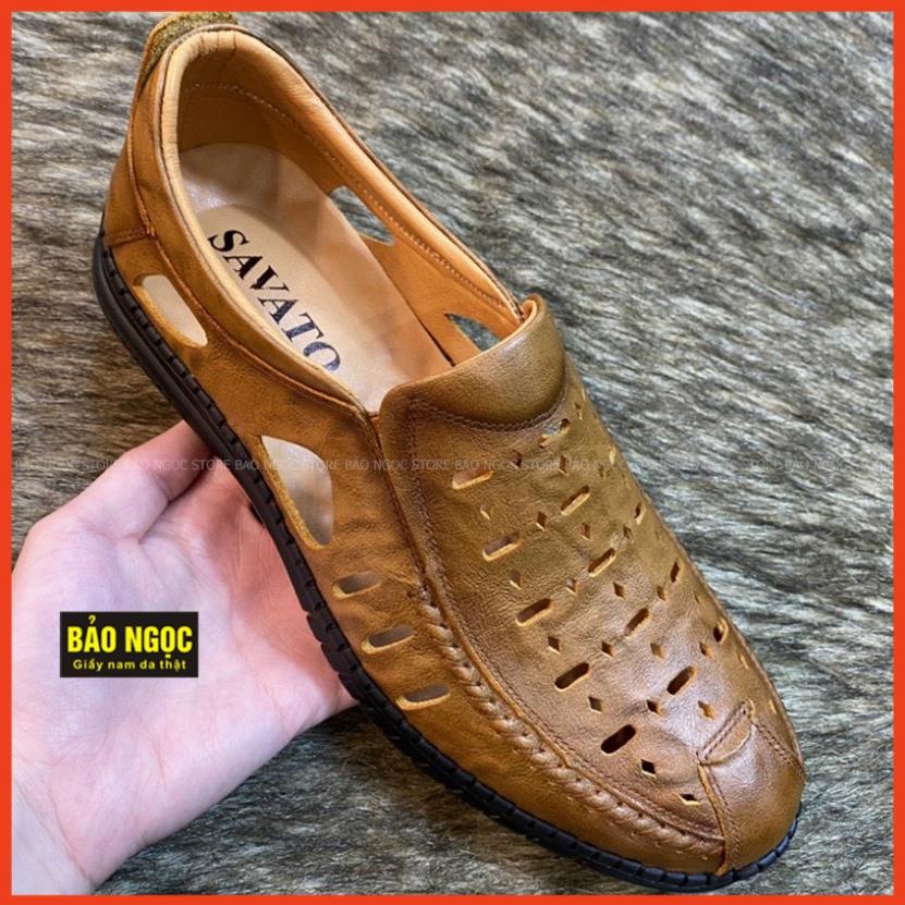 Giày Rọ Nam Cao Cấp💥Giày Hè Nam Da Bò Thoáng Mát💥Da Bò Thật 100%✅ Mã TH211 h
