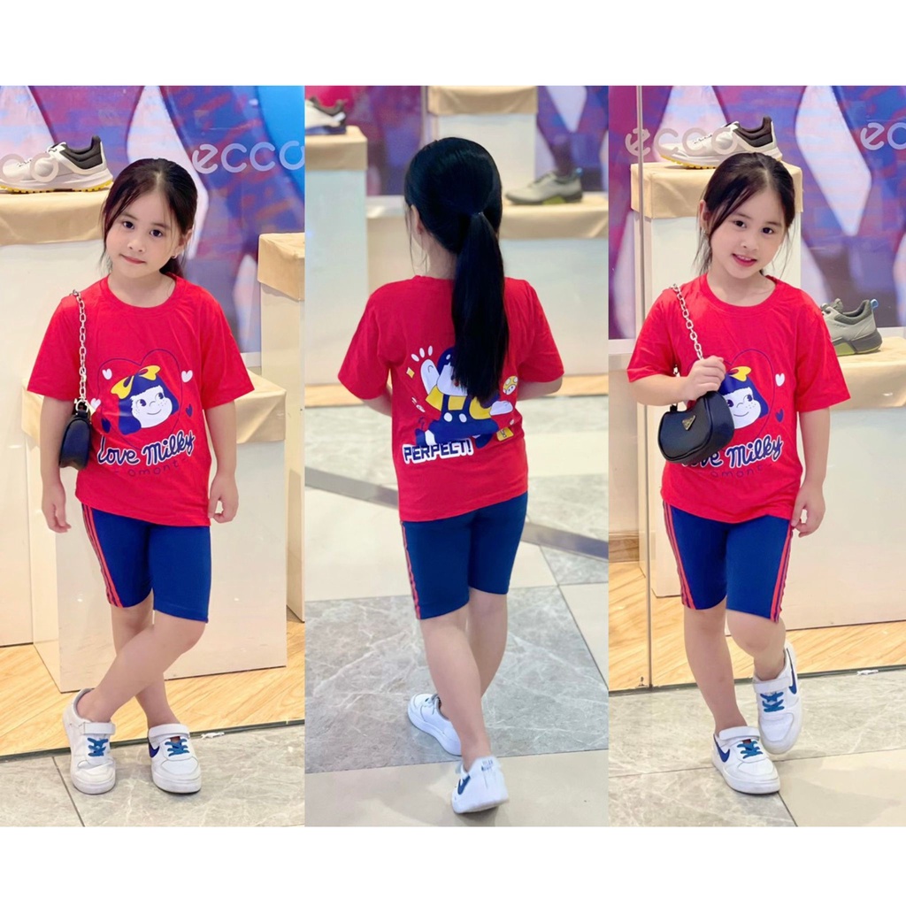 Đồ bộ bé gái quần lửng thun cotton NGHĨA BABY dành cho bé mặc nhà mùa hè