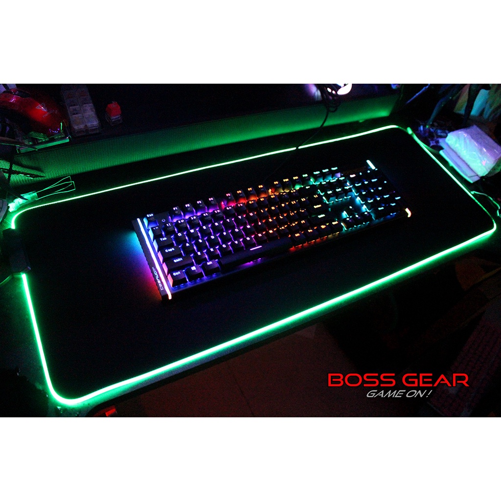 Miếng lót chuột, pad chuột chơi game LED RGB cỡ lớn 80x30x4mm, bản 2022 - chống trượt siêu bền siêu đẹp