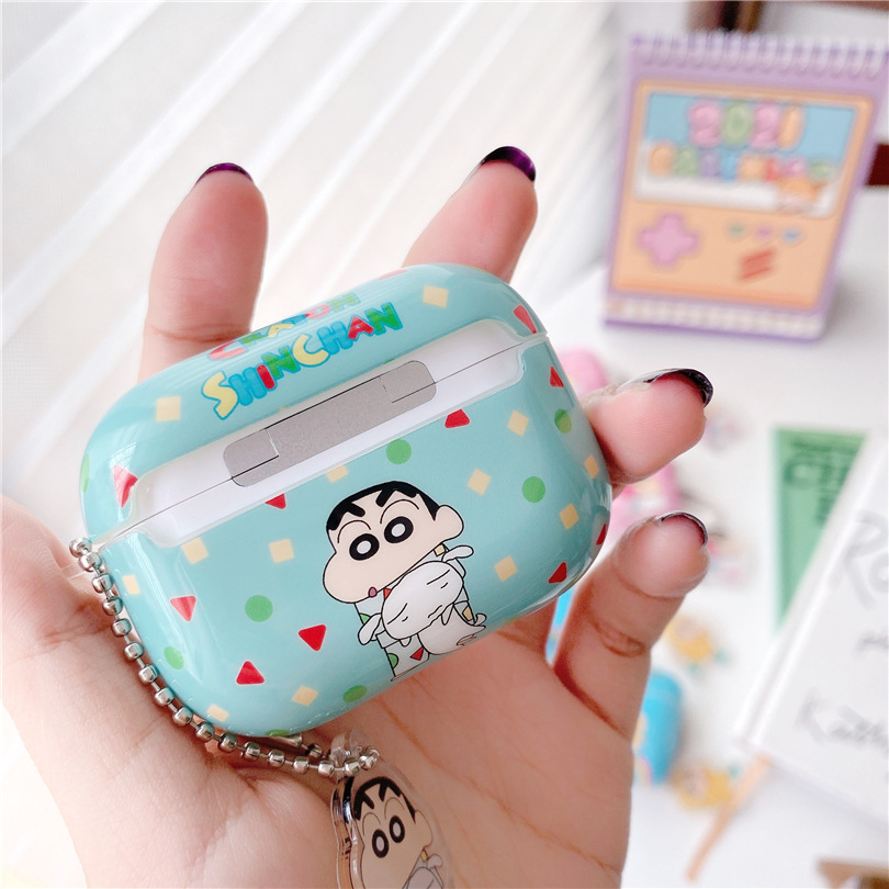 Vỏ bảo vệ hộp sạc họa tiết Shin-Chan cậu bé bút chì cho AirPods 1/2/Pro