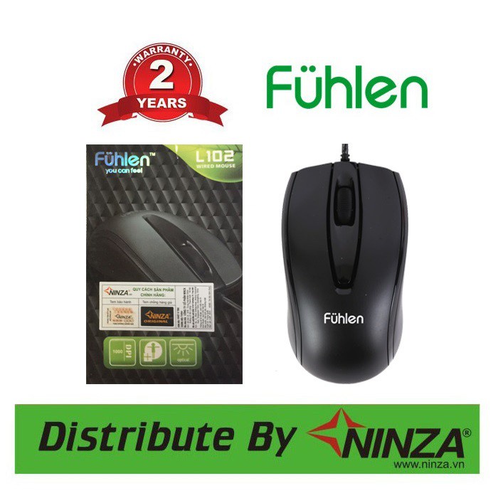 Chuột Fulhen L102 NINZA Cam kết chính hãng mới 100% bảo hành 24 tháng lỗi 1 đổi 1 - ARIGATO-L102H