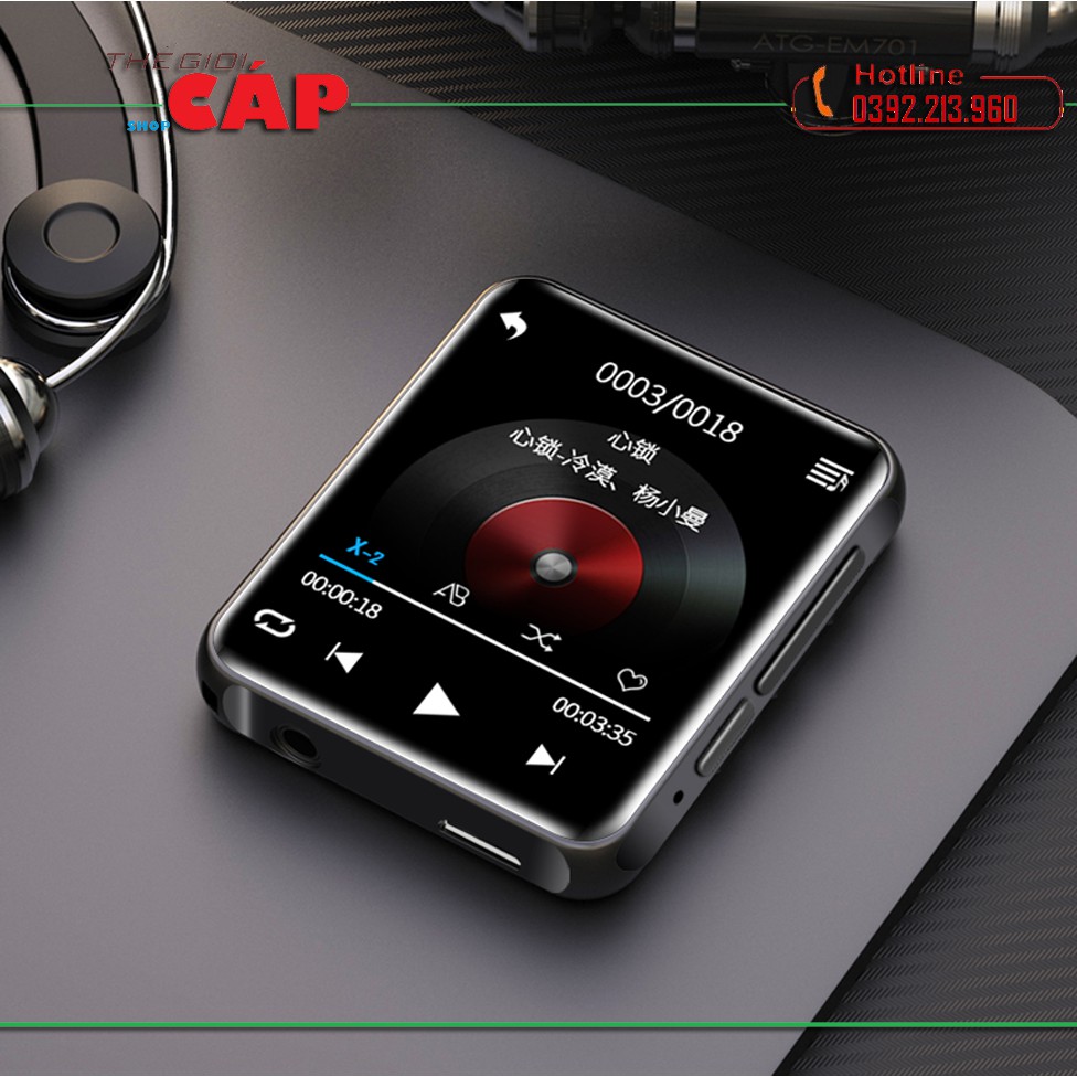 Máy Nghe Nhạc MP3 Bluetooth Ruizu M9 Bộ Nhớ Trong 16GB - Hàng Chính Hãng