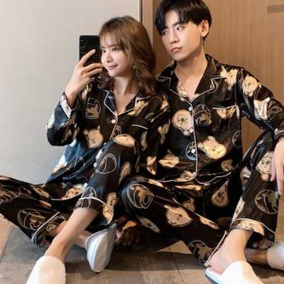 Đồ đôi pijama nam nữ lụa bóng cao cấp | BigBuy360 - bigbuy360.vn