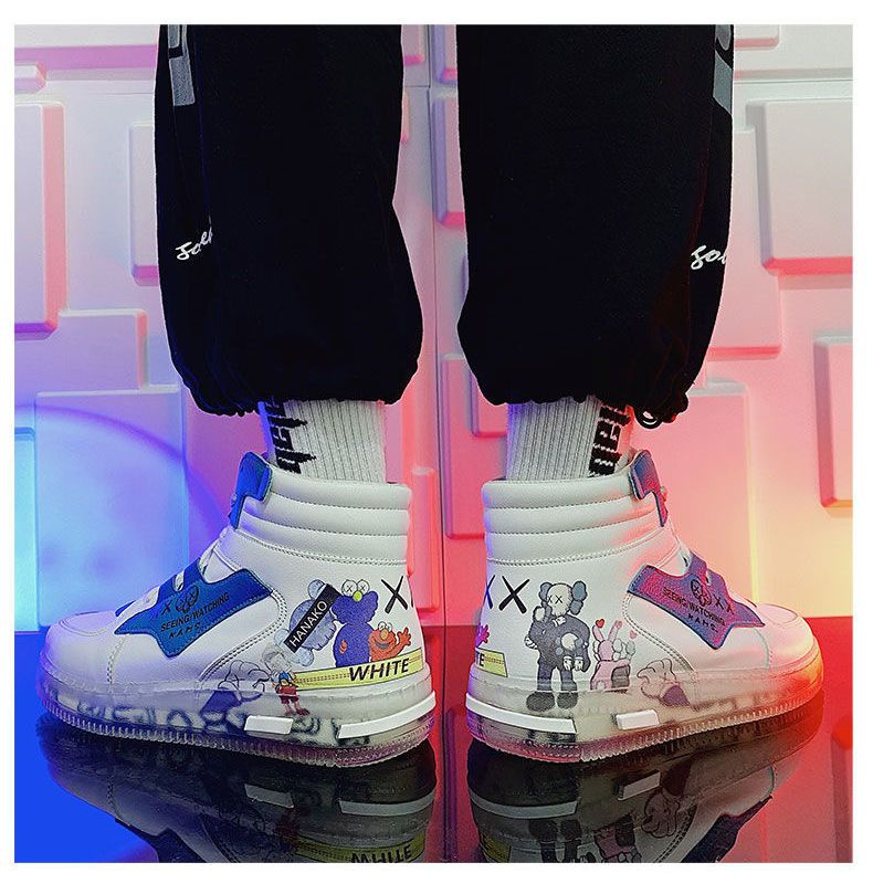 Mới Giày Thể Thao Nam Cổ Cao In Hình Dragon Ball Cá Tính