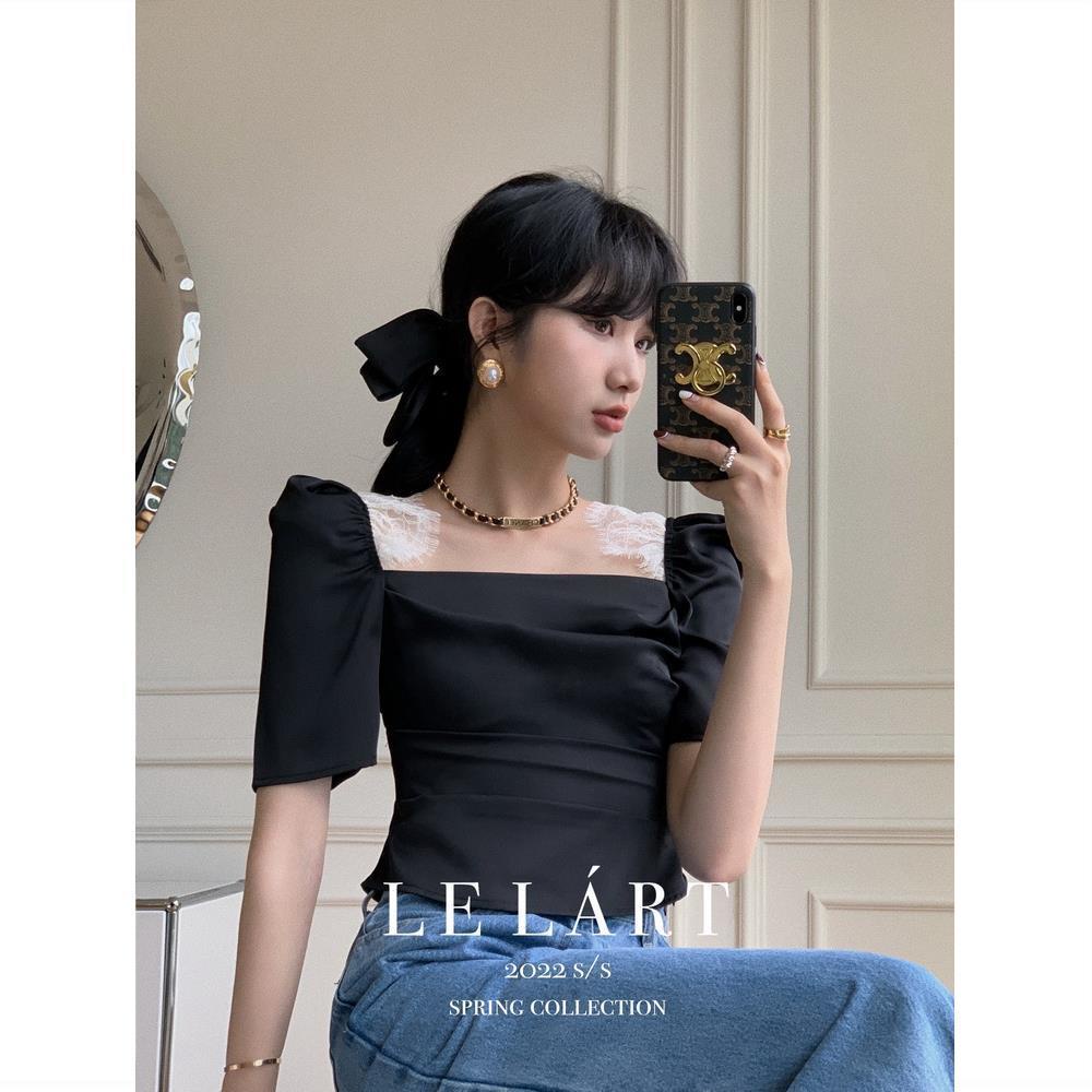 Áo Sơ Mi Chiffon Tay Phồng Xếp Ly Ôm Dáng Phong Cách Hàn Quốc Mới