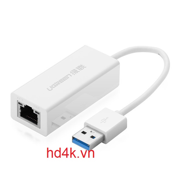 Cáp USB 3.0 to Lan màu trắng Ugreen chính hãng