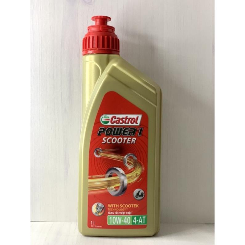 Nhớt XE TAY GA Bán Tổng Hợp CASTROL POWER 1 SCOOTER, SAE 10W40, API SN, JASO MB