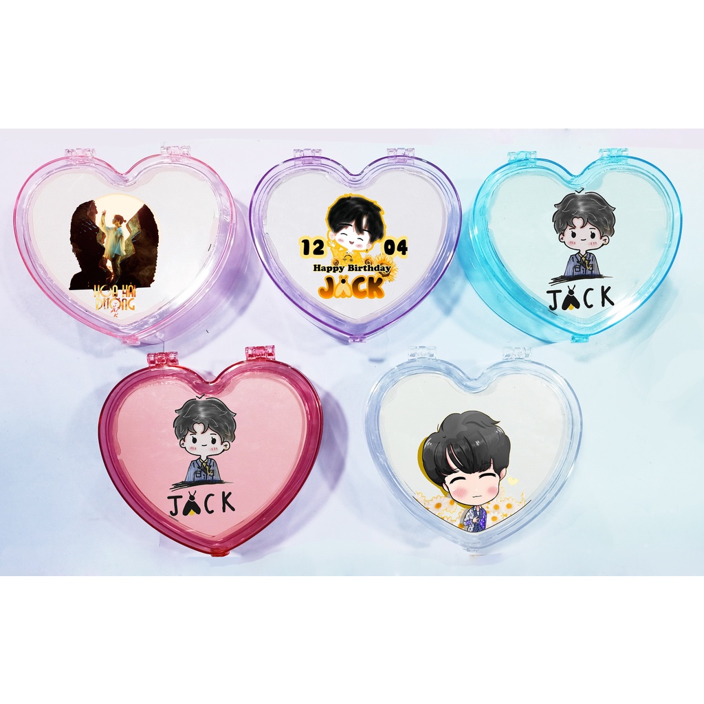 Hộp tim jack kèm gương HKG36 j97 dễ thương cute đựng trang sức hoạt hình