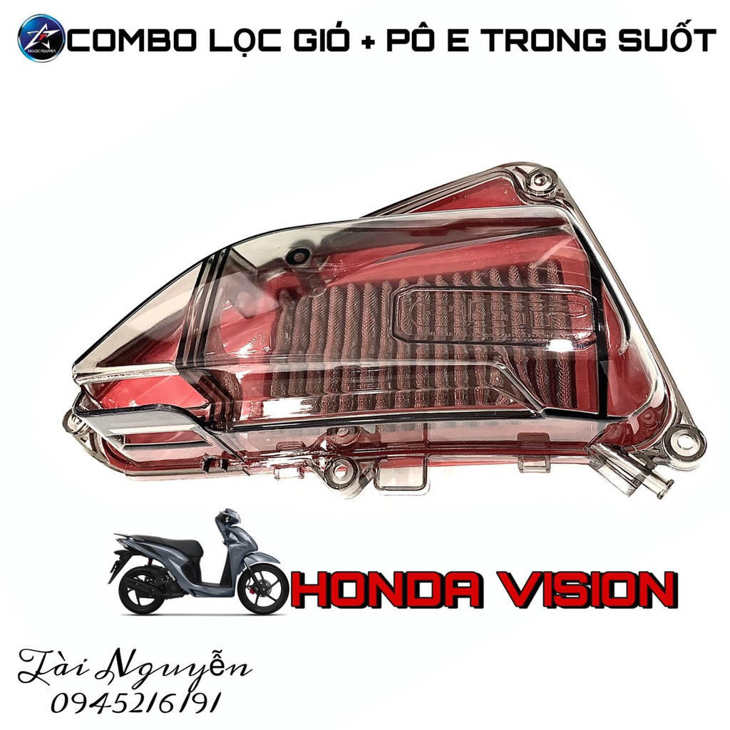 LỌC GIÓ ĐỘ - ỐP PÔ E KHÓI TRONG HONDA VISION 2021