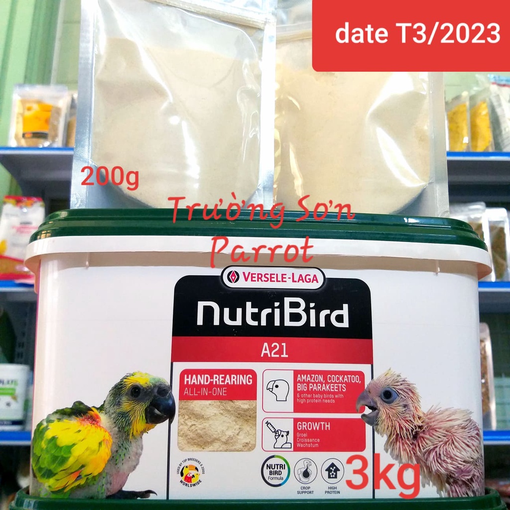 200g BỘT A21 NUTRIBIRDD đút cho chim non  date mới nhất
