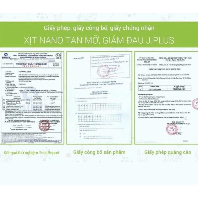 Xịt Nano tan mỡ J plus Đan Trường (Chính hãng 100% tem check code)