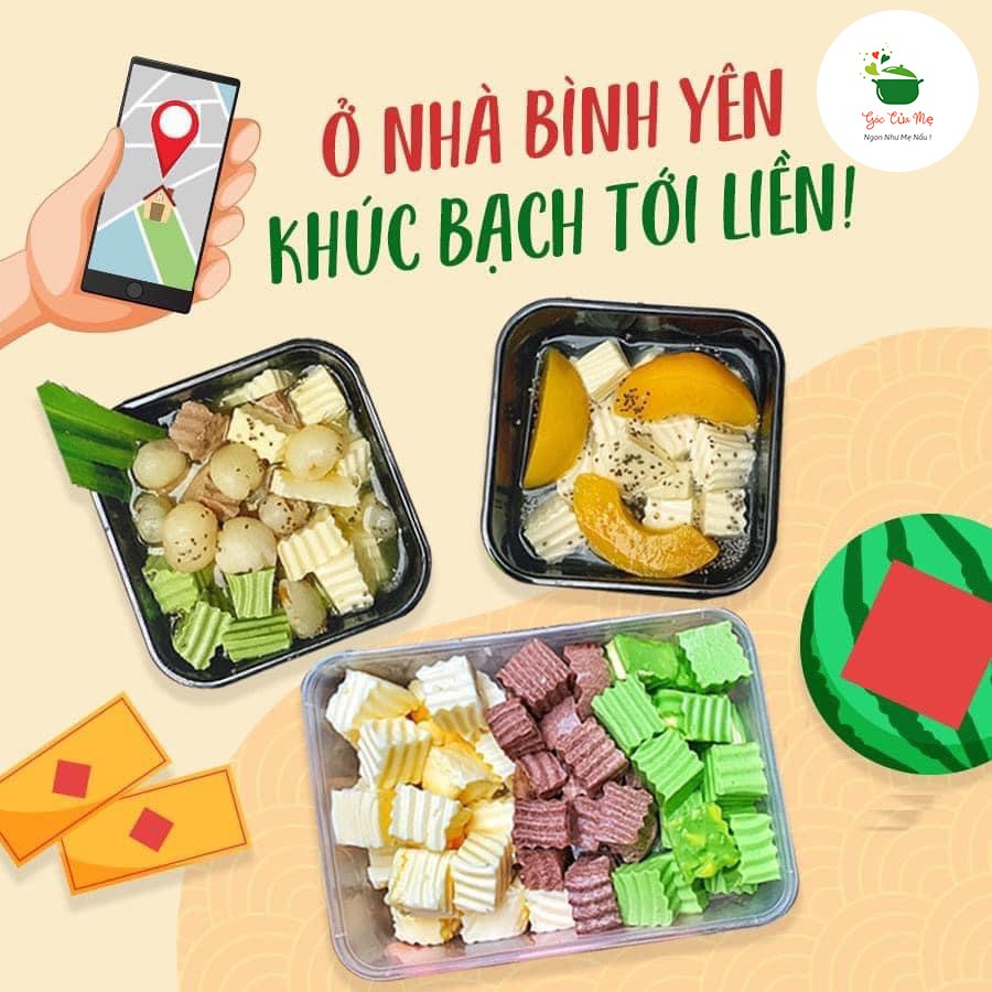 [Free Ship] Set Chè Khúc Bạch Tự Nấu ( SET LỚN 25 -30 Chén) Tặng Kèm Công Thức - GÓC CỦA MẸ