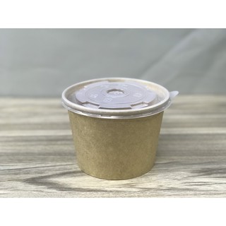 [Freeship] Combo 100 Tô Giấy Kraft 1000ml Kèm Nắp Nhựa PP |Kleur Paper Cup