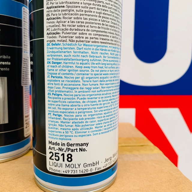 Mỡ Bò Nước Liqui Moly Tacky Lube Spray 2518 - 400ML Made in Germany