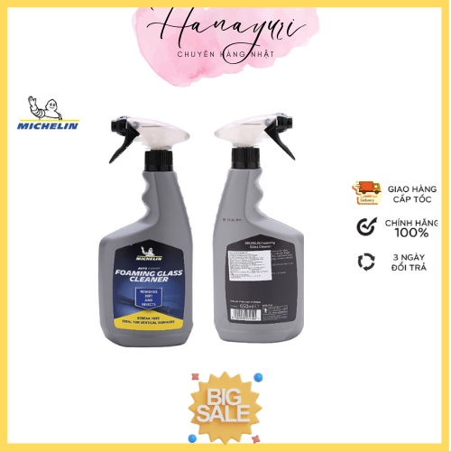 Dung Dịch Vệ Sinh Gương (Kính) Michelin Foaming Glass Cleaner 31395 - 650ml - Hàng Chính Hãng
