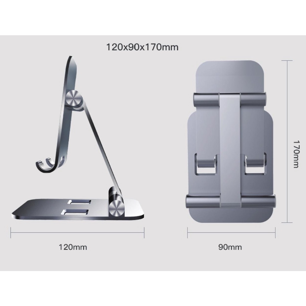 Giá đỡ điện thoại, máy tính bảng, ipad M54 từ 4 inch - 12,9 inch chắc chắn, điều chỉnh độ cao, gấp gọn.