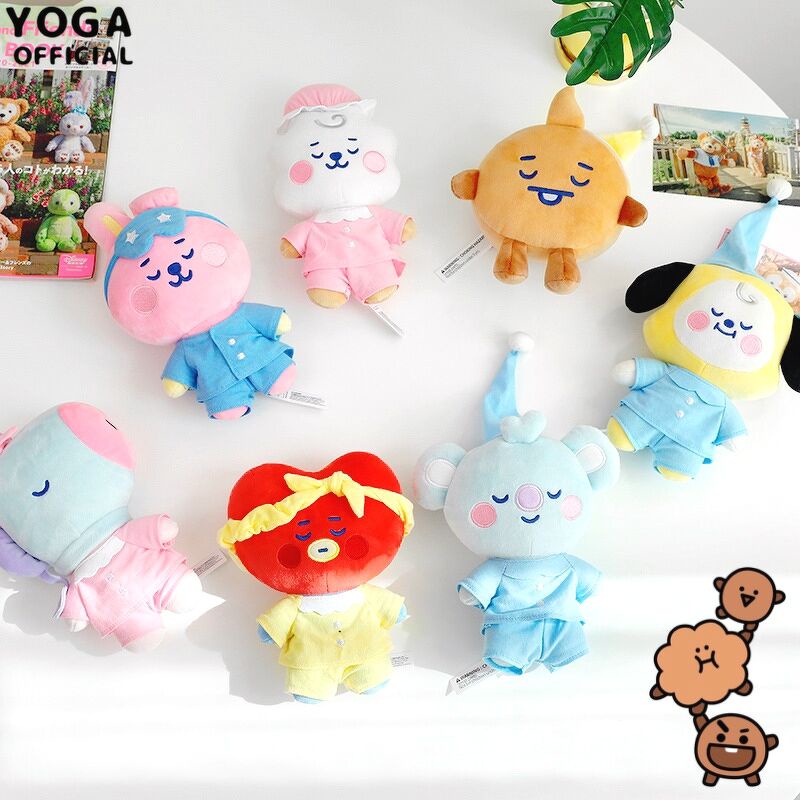 Thú Bông và móc khóa bông BT21 mặc đồ ngủ