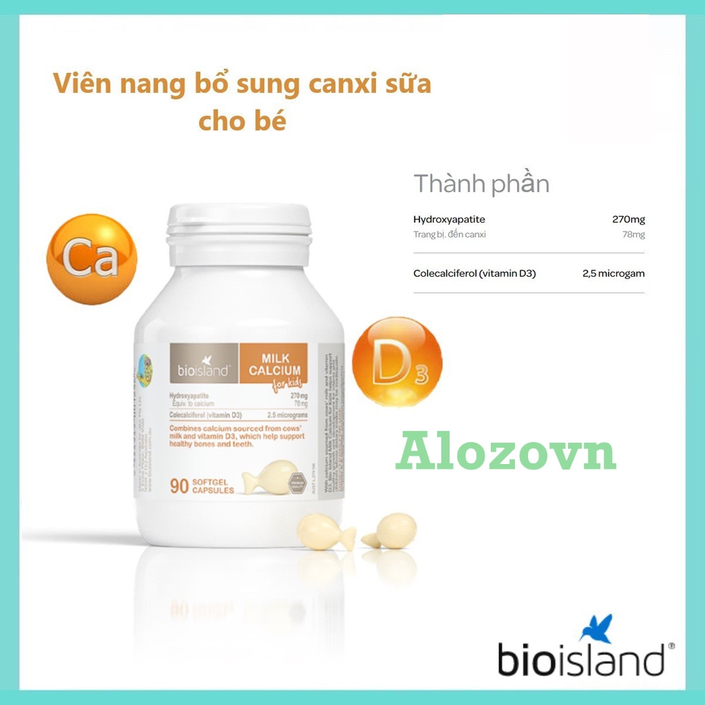 Viên bổ sung Canxi sữa Canxi Milk Bio Island Úc 90 viên