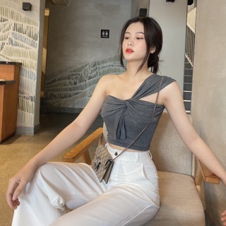 Mochi Croptop ⚡Tôn dáng⚡️ Áo ống chéo ngực