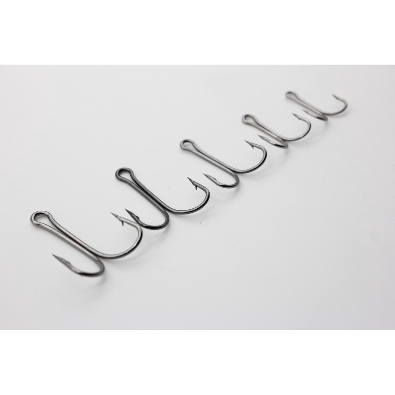 50 Móc đôi câu cá bằng thép carbon màu đen 9908 có 5 kích cỡ