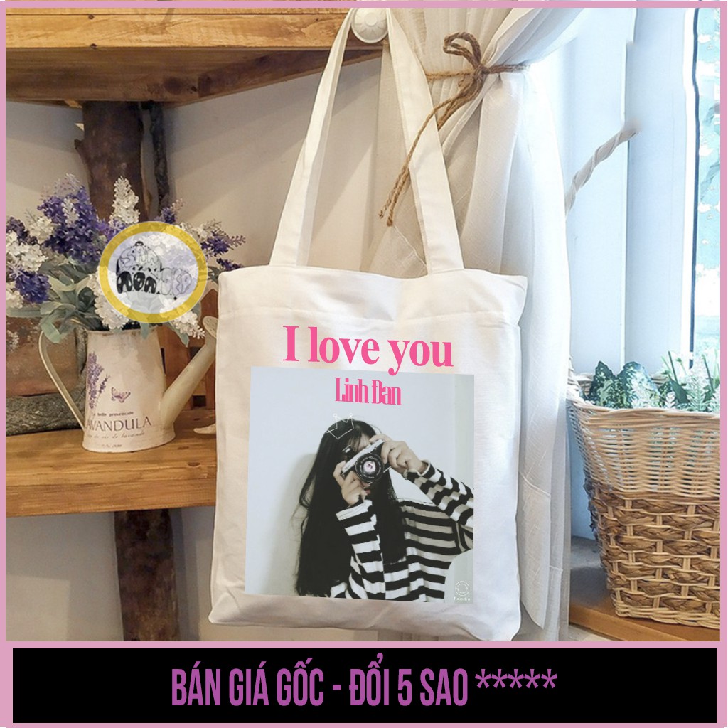 Túi tote THEO YÊU CẦU túi vải túi canvas quai tròn có khóa kéo - Túi Mơ to store