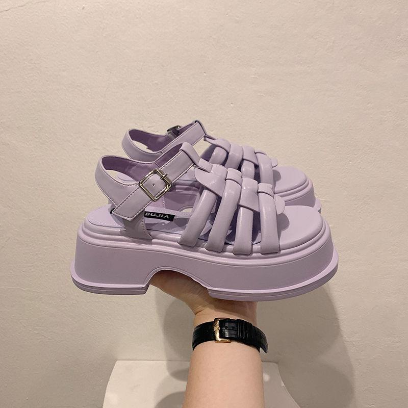 Giày Sandal Đế Dày Chống Trượt Phong Cách La Mã Thời Trang Mùa Hè 2022 Cho Nữ