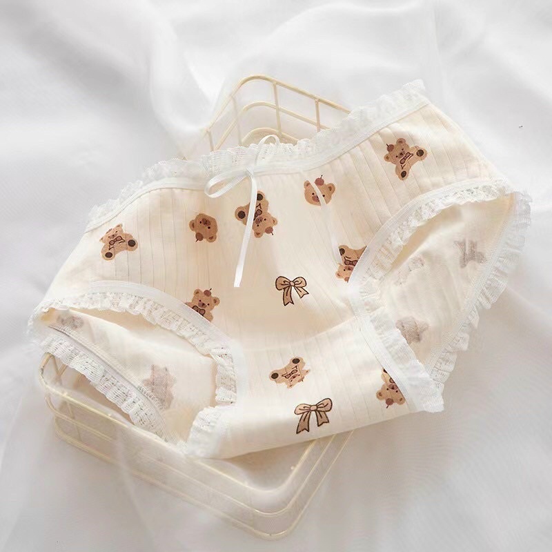 SÉT 10 QUẦN CHÍP GẤU COTTON ĐÍNH NƠ MẪU MỚI 0739