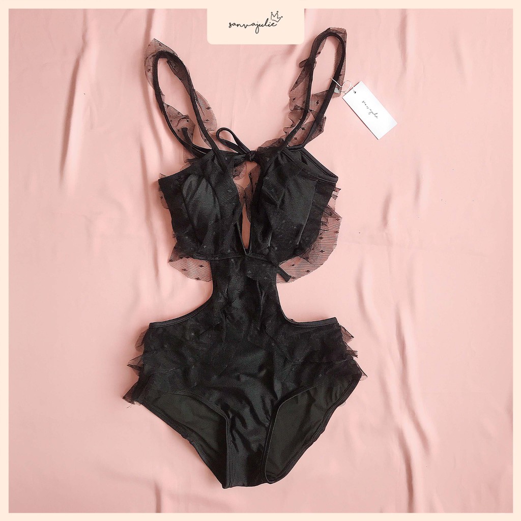 Bộ đồ bơi 1 mảnh ren khoét eo