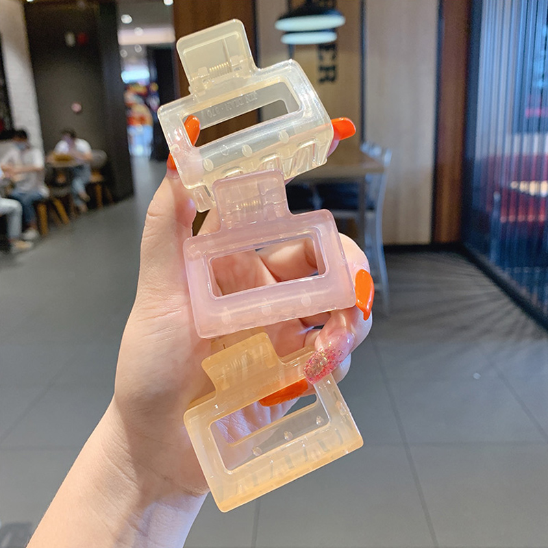 Kẹp gắp tóc hình vuông thời trang retro Hàn Quốc