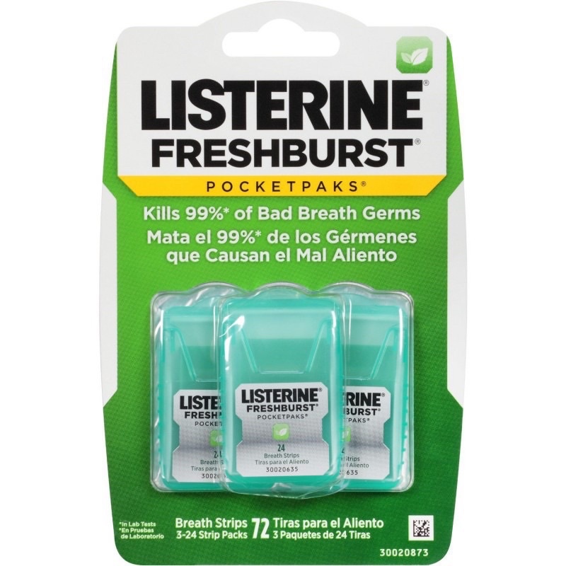Miếng ngậm thơm miệng Listerin Pocketpaks hộp 72 miếng