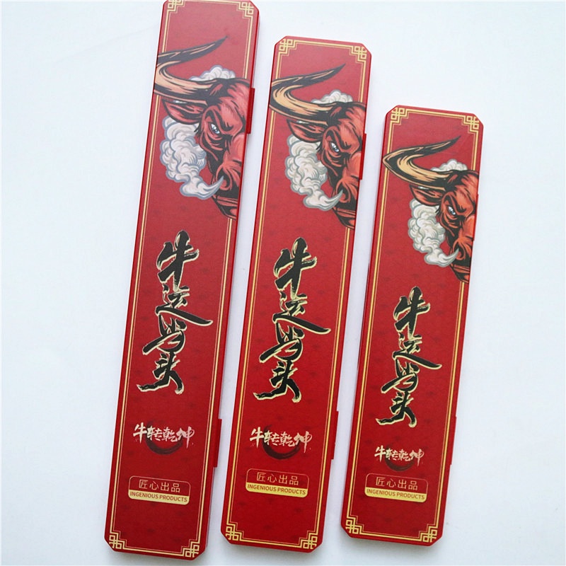 Hộp Đựng Lưỡi Câu Đài Lưỡi Câu Đôi, Thẻo Câu Cá In Hình Họa Tiết Trâu Đỏ, Tím Xanh Và Xanh Trơn