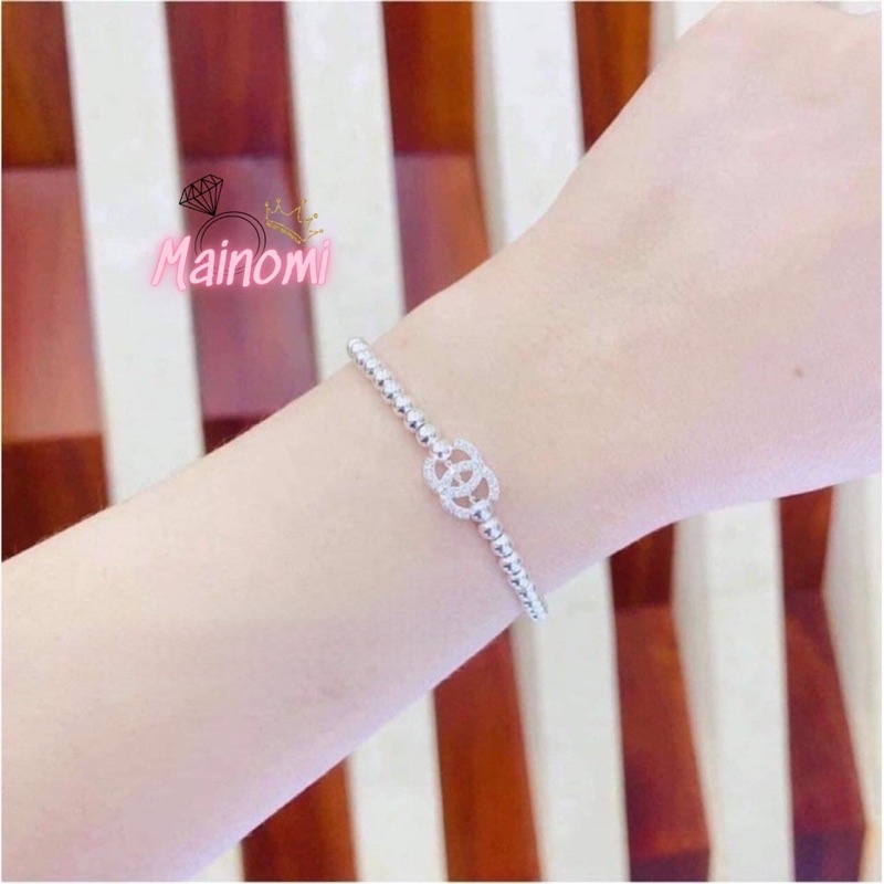 Lắc tay bi mix chữ X bạc ta cao cấp sang xịn Mainomi Shop Bạc Xinh