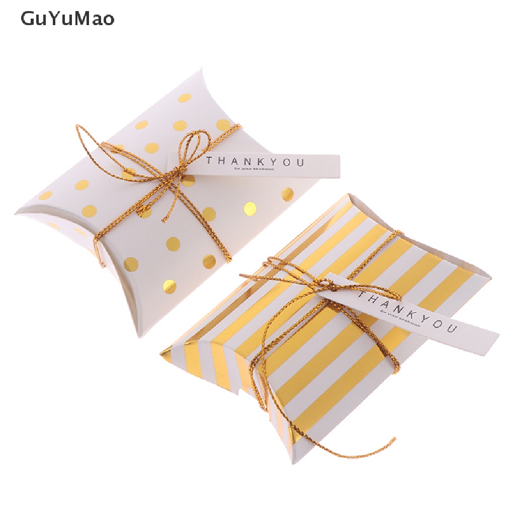 Bộ 10 Hộp Đựng Bánh Kẹo Hình Gối Dùng Làm Quà Tặng Sinh Nhật