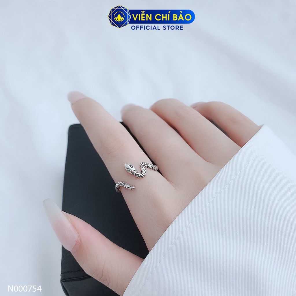 Nhẫn bạc nữ mãng xà bạc thái bản nhỏ chất liệu bạc 925 thời trang phụ kiện trang sức Viễn Chí Bảo N000754