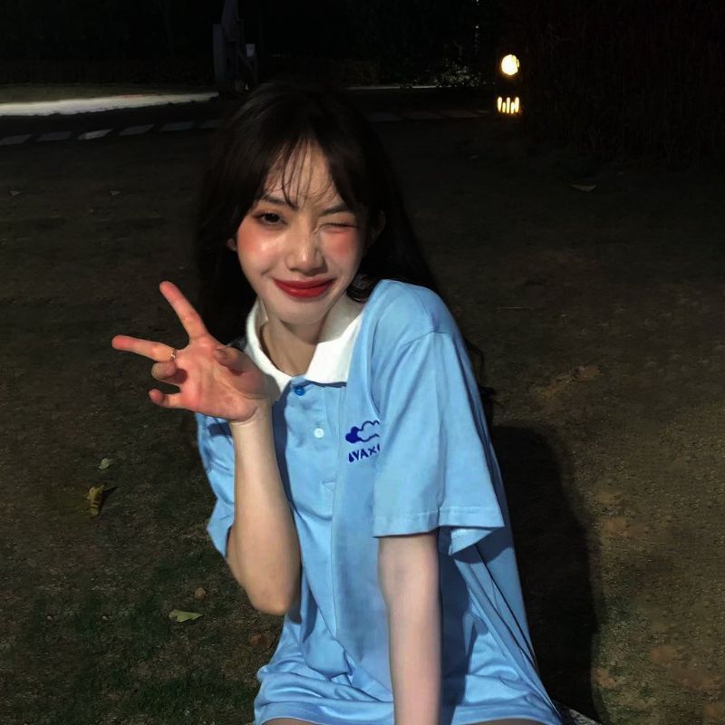 Áo thun ❤ kèm ảnh thật❤polo tay lỡ unisex đám mây