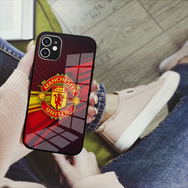 Ốp lưng kính đẹp Logo MANCHESTER UNITED sang trọng Iphone 7/7Plus/8/8Plus/X/Xs/Xs Max/11/11 Promax/12/12 Promax OK-97