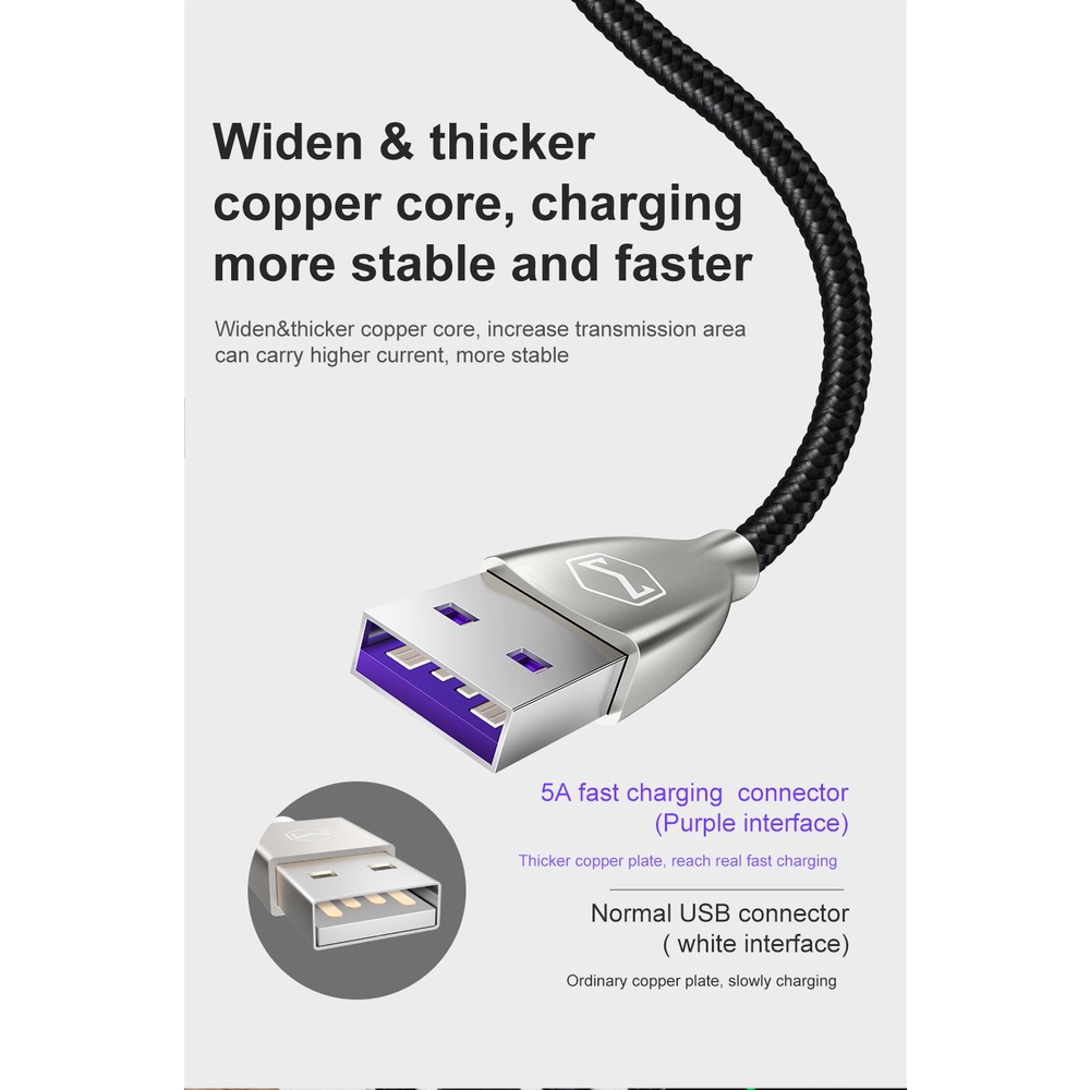 MCDODO Cáp Sạc Micro USB / 5A Type-C OPPO VOOC 4A Cho Điện Thoại Huawei xiaomi r7 r9 r11s r15 CA-542/591