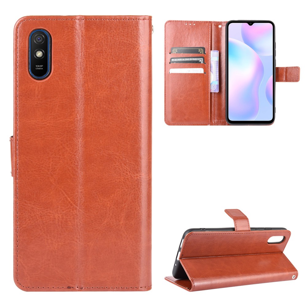 Ốp Bao Da Điện Thoại PU Nắp Gập Tích Hợp Ví Cho Xiaomi Redmi 9A Redmi 9A