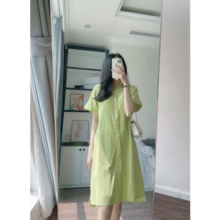 DEVONT DRESS - Váy linen dáng suông dài thắt eo REGEN