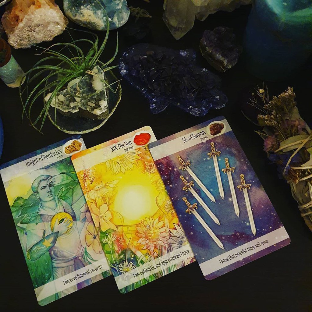 Bộ Bài Crystal Power Tarot (Mystic House Tarot Shop) - Bài Gốc Authentic Chính Hãng 100%