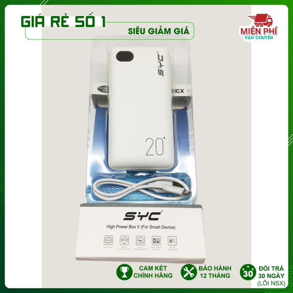 SẠC DỰ PHÒNG 20000mAh SYC P-163 | 100% CHÍNH HÃNG | GIAO CHUẨN HÀNG CHUẨN HÌNH 12002