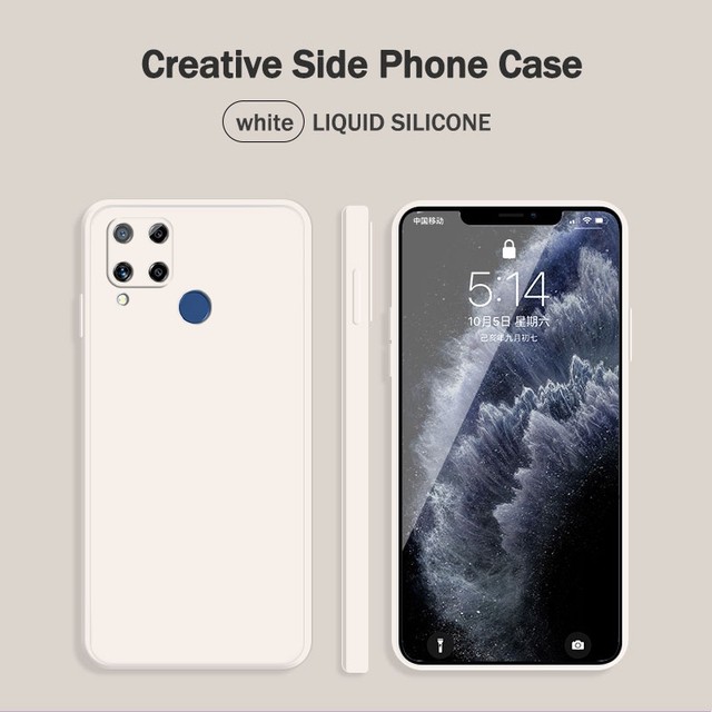 Ốp lưng Realme C55 C35 C21y C25y C25s C25 C30 C11 2021 C15 C20 C17 C12 Narzo 30A vỏ điện thoại silicone đầy màu sắc hình vuông